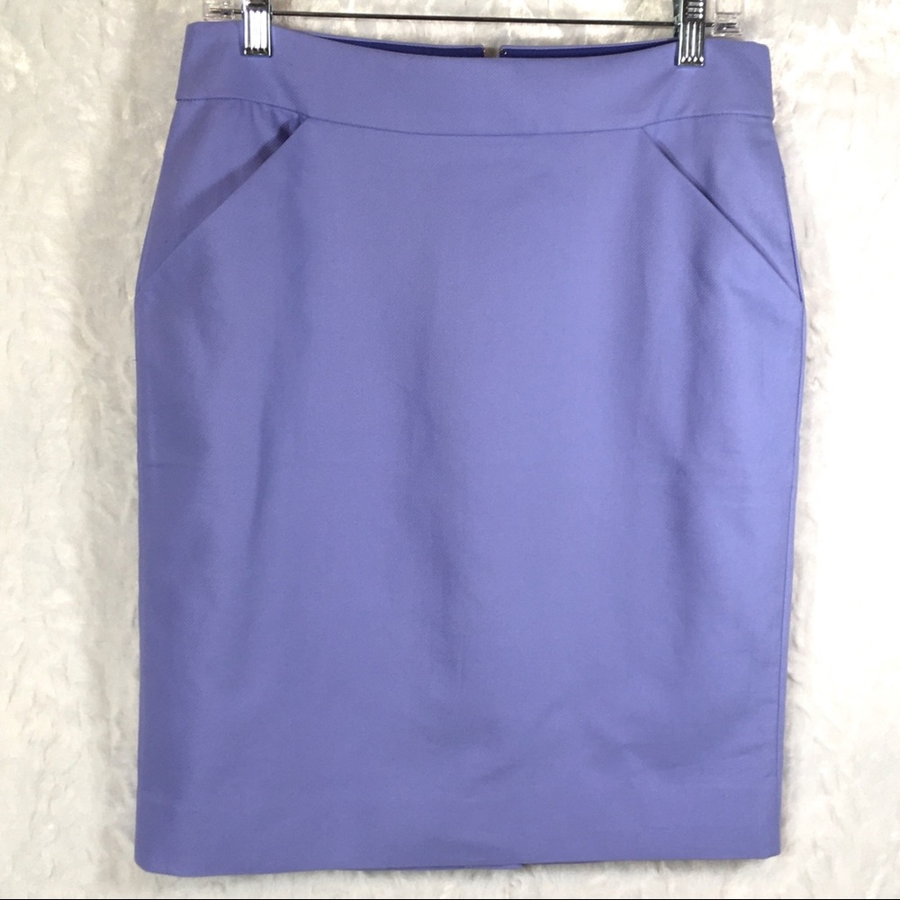 New! J Crew The Pencil Skirt Size 6 Light Blue